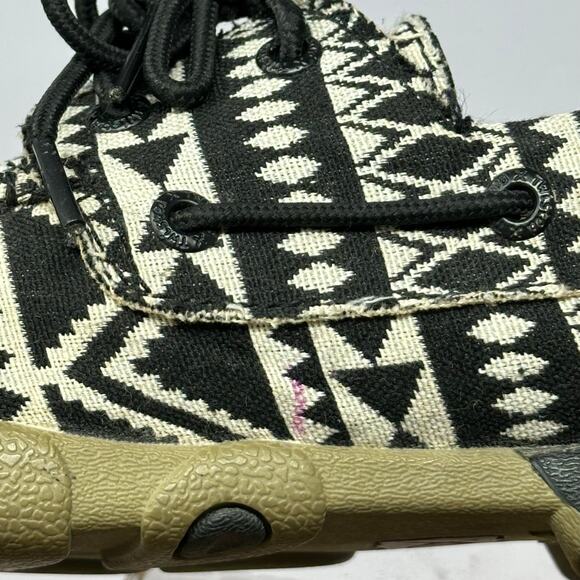 Twisted X Aztec Canvas Driving Moc Toe Loafer Womens 9 Chukka Cowgirl Western - Picture 8 of 9